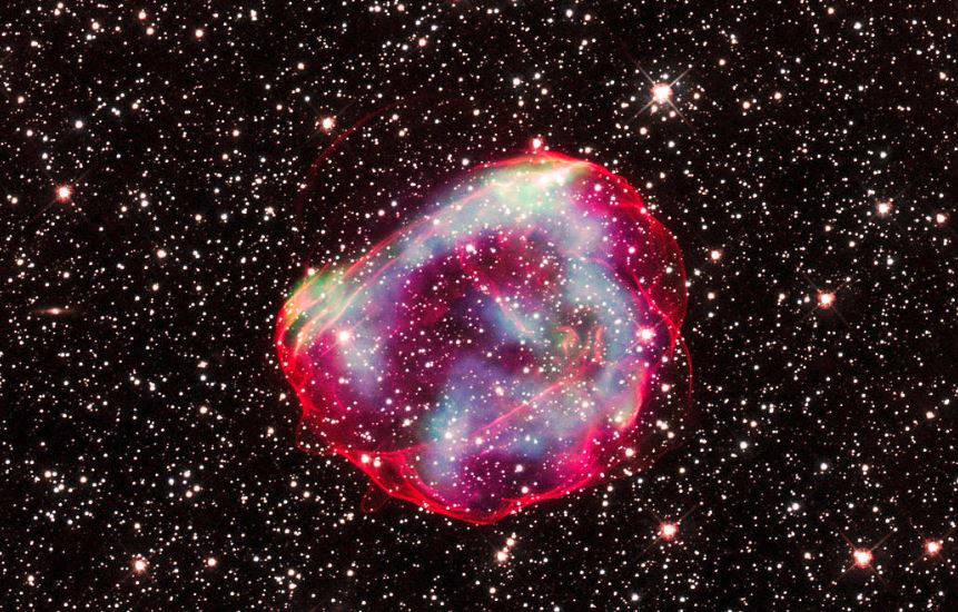 تصویر هابل از انفجار ابرنواختر SNR